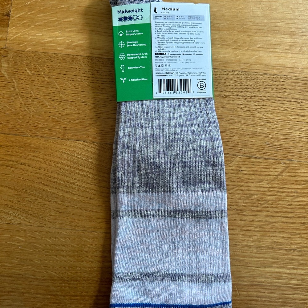 Bombas Everyday Compression Sock. Size M. Brand new!